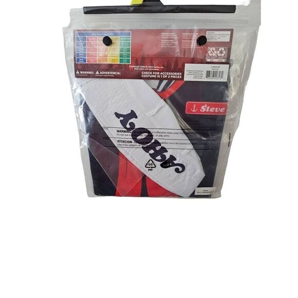 Stranger Things Steve Costume Ahoy Hat Rubies Netflix Boys Size 10-12 NEW - Picture 3 of 4